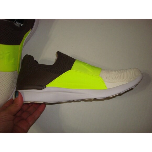 New NIB APL Mens 10 Womens 11 11.5 Brown Highlight Yellow Neon Slipon Bliss Tech - Picture 3 of 7